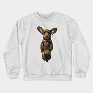 Dachshund Puppy Dog Sleeping Chocolate Crewneck Sweatshirt